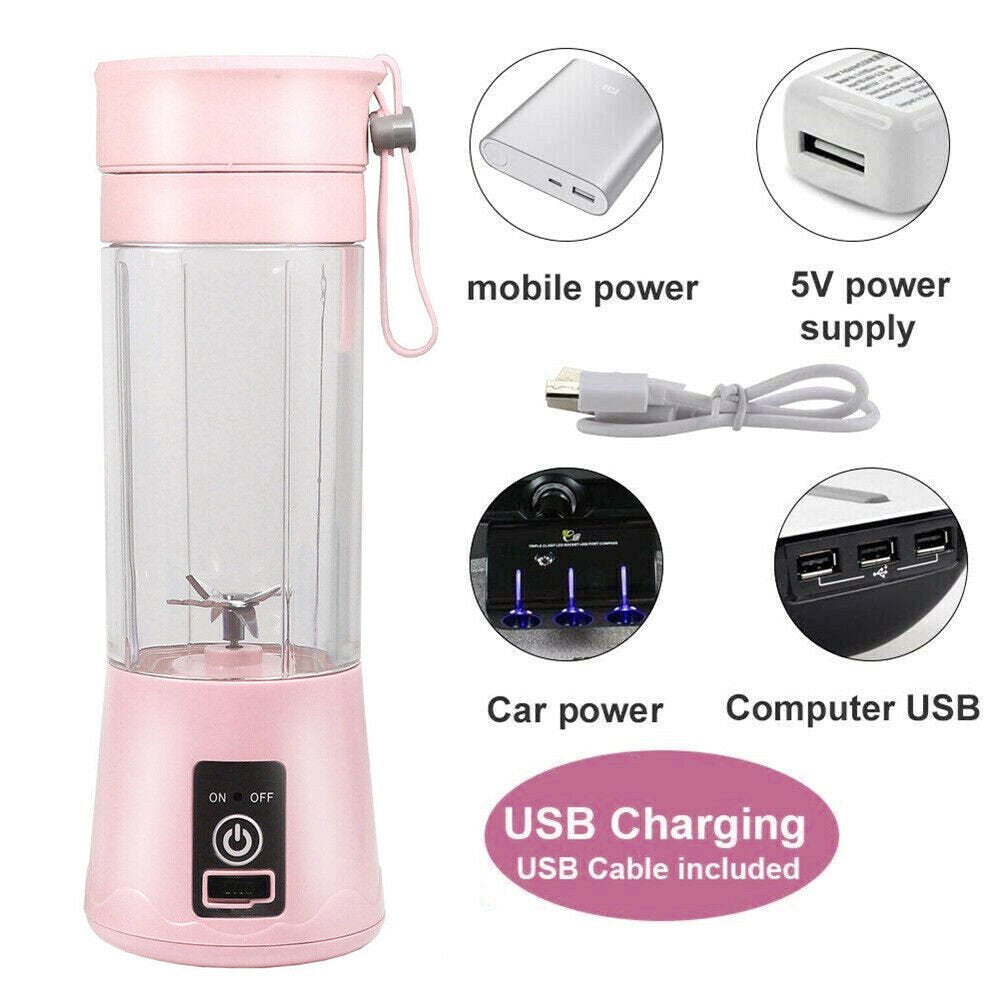 Mini Juicer USB Rechargeable Electric Juicer Bottle Fruit Blender Mixer