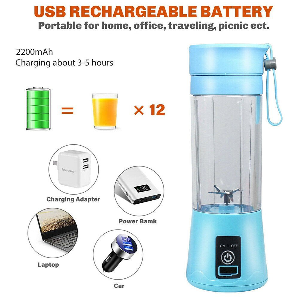 Mini Juicer USB Rechargeable Electric Juicer Bottle Fruit Blender Mixer